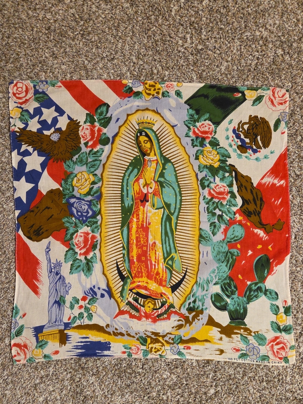 Our Lady of Guadalupe Bandana - 100% Cotton